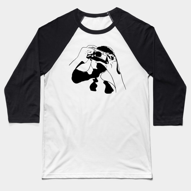 City of God Rocket Camera Baseball T-Shirt by Hevding